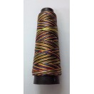 BLACK MULTI COLOR - 175+ Yards Viscose Rayon Art Silk Thread Yarn - Shaded Embroidery Crochet Knitting Lace Trim Jewelry